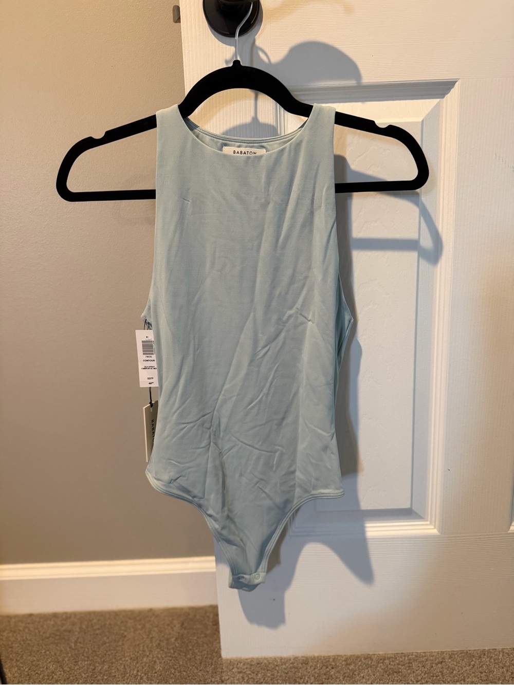 Aritzia Babaton Light Blue Sleeveless Bodysuit